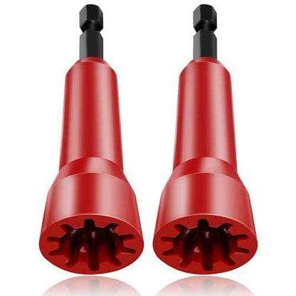 Wire Twister Tool, Twist Wire Connector Socket, Driver with 1/4" Chuck for electricians(2 Pack-red)