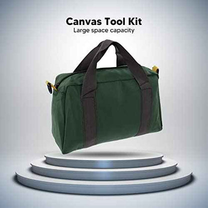 Wide Mouth Tool Bag, Tool Tote Bag Storage Handbag with Large Capacity, Waterproof, Ideal for Car Repair Carpentry(30cm/12in)