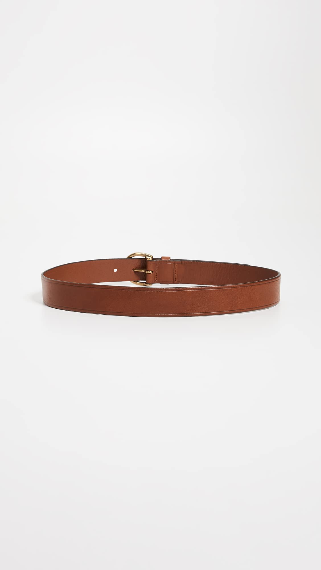 Madewell Women's Medium Perfect Leather Belt, Pecan, Brown, L