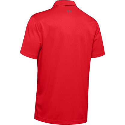 Under Armour Men's Tech Golf Polo, Red (600)/Graphite, 4X-Large Tall