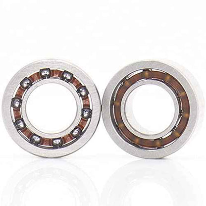 R188 Open Deep Groove Ball Bearing, 1/4" mmx1/2 mmx3/16 mm Fidget Spinner Bearing with Nylon Caged (10 PCS)