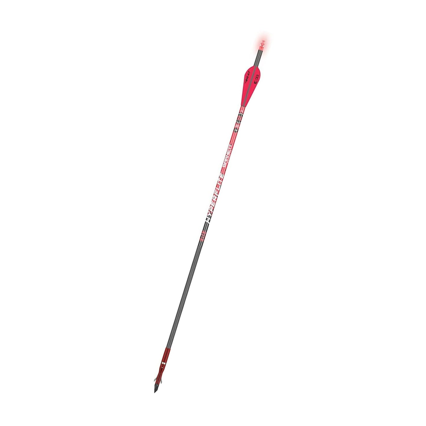Barnett Hyperflite Illuminated Crossbow Arrows, 3-Pack of Polycarbonate Half-Moon Nocks with Multi-Colored Strobe Lights, 20"