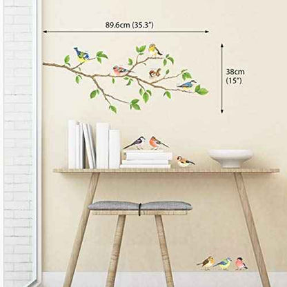 DECOWALL DS4-8036 Garden Birds Kids Wall Stickers Wall Decals Peel and Stick Removable Wall Stickers for Kids Nursery Bedroom Living Room (Small) Decor