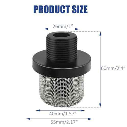 288716 3/4" Inlet Suction Strainer Sprayer Paint Strainer Airless Spray Machine Filter Replacement 2pcs for Airless Paint Sprayer