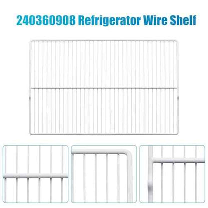 240360908 Refrigerator Wire Shelf 25 3/7 X 16 1/2 Inch Compatible with Frigidaire, Kenmore, Foreverpro 240360901, 240360905, 3189137, AP5805565, EAP9492365 (1 Pack)