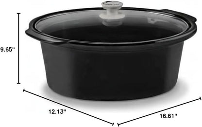Disney The Nightmare Before Christmas 7-Quart Slow Cooker Sketch Pattern by Select Brands - Food Warmer for Parties - Low, High & Warm Heat Settings - Kitchen Essential for Home-Cooked Meals