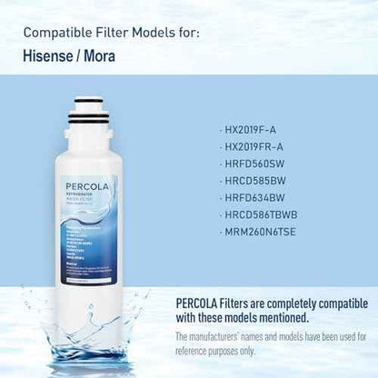 HX2019FR-A Water Filter Replacement, Compatible with Hisense HX2019FR-A, HX2019F-A, HRM260N6TSE, HRFD560SW, HRCD585BW, HRFD634BW, HRCD650BW, HRCD586TBWB and Mora MRM260N6TSE (2 Pack)