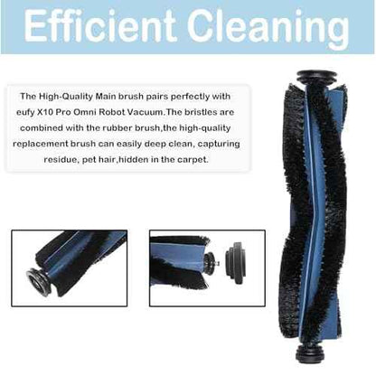 22 Pack X10 Pro Omni Replacement Accessories for Eufy X10 Pro Omni Robot Vacuum Cleaner, 2 Main Roller Brush, 6 Dust Bags 4 Side Brushes 4 Filters 4 Mop Pads 1 Screwdriver 1 Clean too