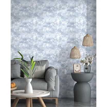 tiltil Peel and Stick Wallpaper Flower Blue and White Contact Paper Boho 17.7"x78.8" Self Adhesive Wallpaper Removable Modern Decorative Wall Paper for Bedroom Countertops Cabinet Decor Vinyl Roll
