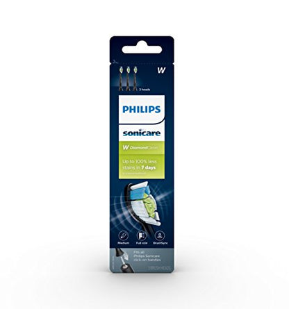 Philips Sonicare W DiamondClean - Genuine Replacement Electric Toothbrush Heads, White, 4 Pack One Year Supply, HX6064/65