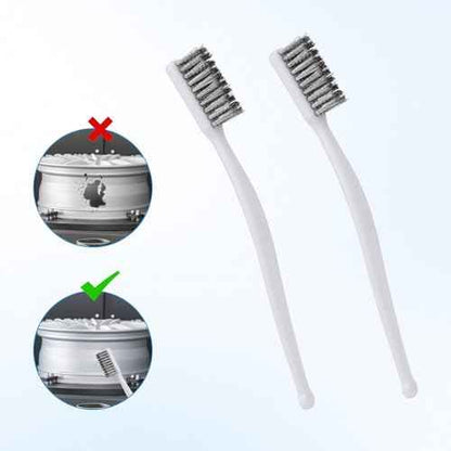 5pcs Wire Brushes Set for Cleaning, 7.09in Long Stainless Steel Wire Brushes Reinforced Bristle Mini Handle Brush Tools for Kitchen Industrial Welding Slag Walnut Carving Gaps Rust Removal