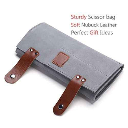 PERFEHAIR Hair Stylist Scissor Holder Pouch Case - Hairdresser Tool Holster Bag with 12 Pockets for Salon Shears