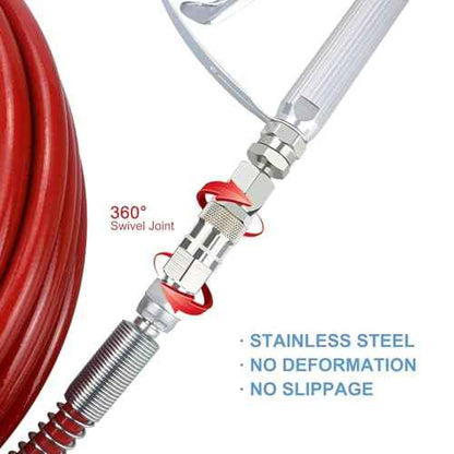 Sprayer Joint, 1/4-Inch 360 Degrees Rotate Stainless Steel Airless High Pressure Spray Gun Hose Swivel Joint Connector Accessories for Paint Sprayers & Hose