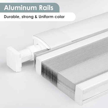 LazBlinds No Tools No Drill Cordless Cellular Shades, Top Down Bottom Up (TDBU) Honeycomb Shades for Home, Blackout Light Blocking Thermal Insulation Blinds for Windows, 28" W x 48" H, White