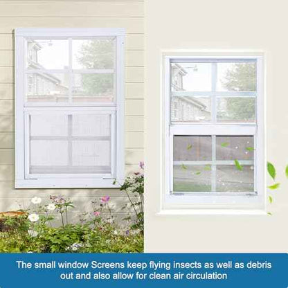 1 Pack Shed Window 14"X21" White Flush Mount Household Windows with Tempered Glass and Fiberglass Screen for Shed Chicken Coop Playhouse and Garage