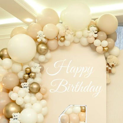 Happy Birthday Sign for Backdrop Decal Sign, White Happy Birthday Party Sticker, Large Wall Decoration Arch Background Sticker Happy Birthday Stickers