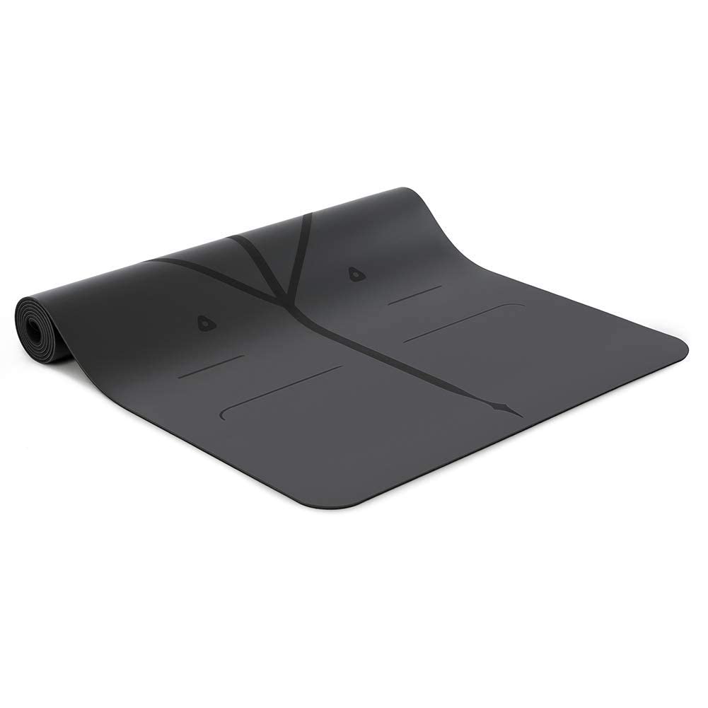 Liforme Original Yoga Mat – Free Yoga Bag Included - Patented Alignment System, Warrior-like Grip, Non-slip, Eco-friendly, sweat-resistant, long, wide, 4.2mm thick mat for comfort