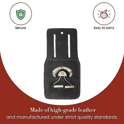 Style n Craft Spring-Loaded Swivel Hammer Holder, Full-Grain Oiled Leather Hatchet Holder, Compatible with All Types of Hammers and Hatchets, Dark Brown (74440)