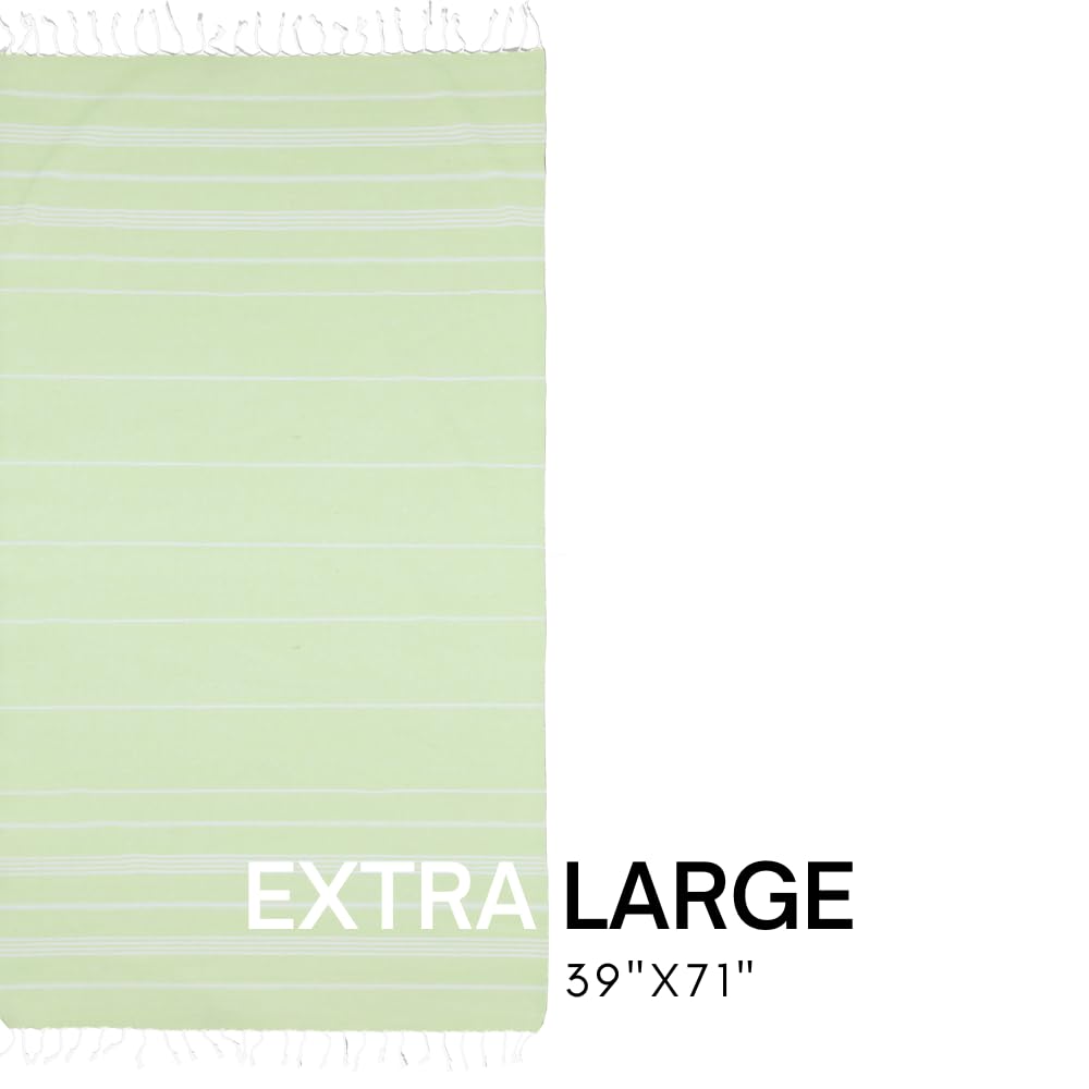 BAY LAUREL Turkish Beach Towel with Travel Bag 39 x 71 Quick Dry Sand Free Lightweight Large Oversized Towels Light