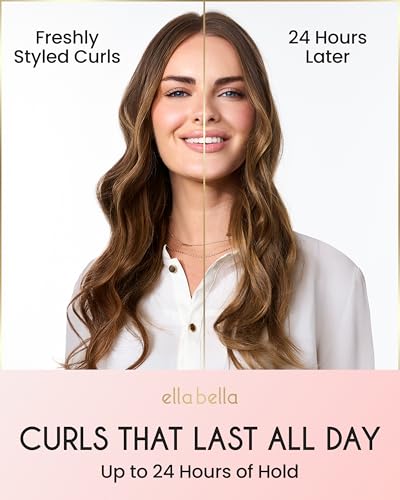 ELLA BELLA® Curling Iron 1 Inch • Professional Hair Curler • Curling Wand • Ceramic Curling Irons • Transform Your Look in Seconds • Suitable for All Hair Types • Say Goodbye to Heat Damage