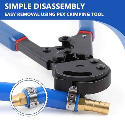 1/2 inch Pex Clamps 250pcs Pex Crimp Rings Single Ear Hose Clamps Stainless Steel Pex Fittings Cinch Clamp Ring for PEX Pipe Tubing