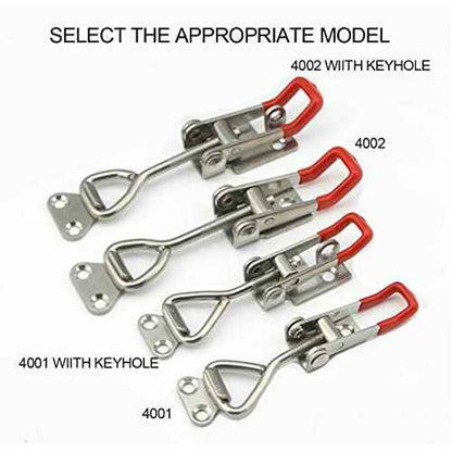 Adjustable Toggle Latch Clamp 4001, 330 Lbs 150Kg Holding Capacity, 4001 Heavy Duty Quick Release Pull Latch Toggle Clamp (R4001-8PCS)