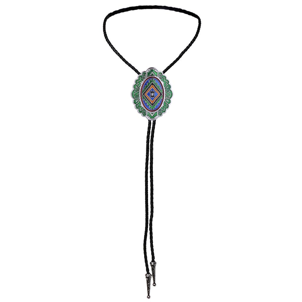 GelConnie Bolo Ties for Men Women Vintage Bolo Tie Western Cowboy Leather Necktie Native American Tie Cowboy Shirt Accessories
