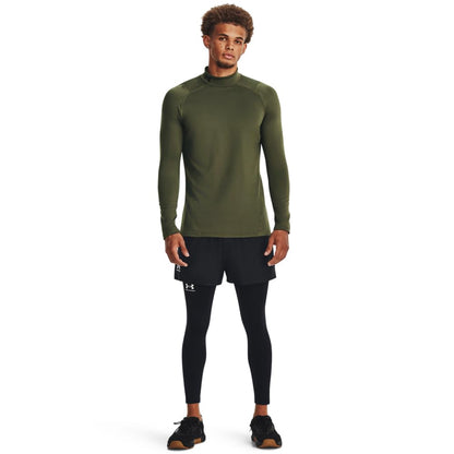 Under Armour Men's ColdGear Armour Fitted Mock, (390) Marine OD Green / / Black, Medium Tall