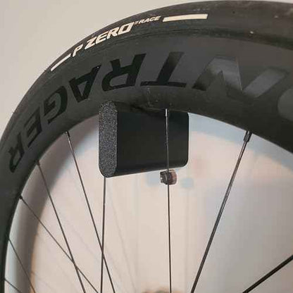 Cycling Wheel Wall Mount Custom Face Design ? Vertical Bike Wheel Storage Hanger for Road, Gravel, and MTB Wheels ? Carbon Rim Safe, Easy Installation, Made in Canada (Lines Diagonal Large)