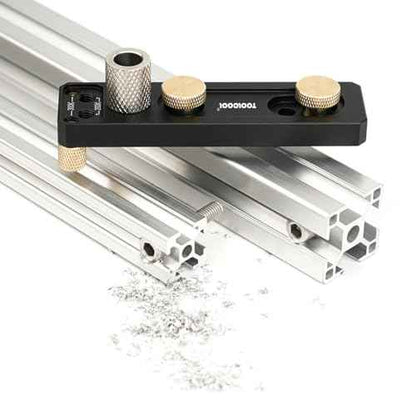 TOOLCOOL Aluminum Profile Drill Guide Access Hole Drill Jig For 2020 2040 3030 3060 European Standard Aluminum Extrusion Profile