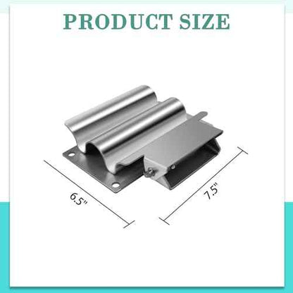 SH675SS Stainless Steel Tool Rack Holder, Heavy Duty Mount for Trucks, Trailers, Garage Walls, Holds Shovels, Rakes, Hand Tools