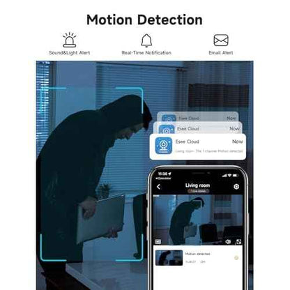 2K Cameras for Home Security with Night Vision, Indoor Camera for Dog/Cat/Pet/Nanny/Baby, AI Human, Motion Alerts, 2-Way Audio, 2.4G/5G, Compatible with Alexa (2-Pack)