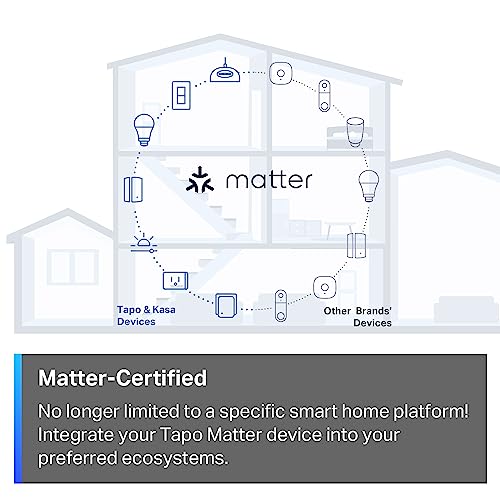 TP-Link Tapo Matter Smart Light Switch: Voice Control w/Siri, Alexa & Google Home | UL Certified | Timer & Schedule | Easy Guided Install | Neutral Wire Required | Single Pole | Tapo S505(2-Pack)