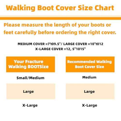 Air Cam Walking Boot Covers 2 pcs, Fracture Medical Cast Boots Shoe Covers for Broken Foot Ankle Recovery With Waterproof Anti-slip and Washable (Medium)