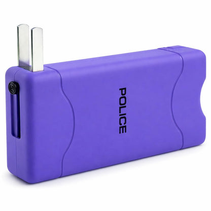 Police Stun Gun 800 Mini Rechargeable LED Flashlight Self Defense Purple