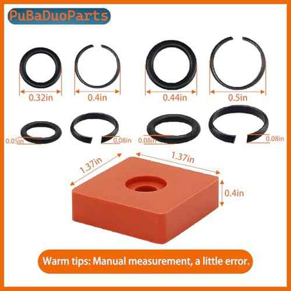 (10+10 Sets) 3/8" & 1/2" Impact Wrench Retainer Rings with O-Ring Kit Includes Retainer Ring Anvil Install Tool, Compatible with Milwaukee Electric/Pneumatic Impact Wrench