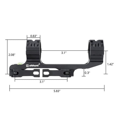 ohhunt Scope Mount 1 inch 30mm Picatinny Scope Mounts Rings QD Quick Release with Scope Level