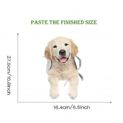 Little Dog 3D Wall Stickers£¬ sacinora Cute Puppy Animal DIY Wall Decals Removable Vinyl Peel and Stick for Kids Baby Nursery Living Room Bedroom Bathroom Toilet Furniture Wall D?cor