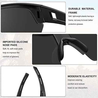 Tinted Safety Glasses for Men Women, Safety Goggles Impact Resistant, ANSI Z87.1+ UV400 Eye Protection, Anti Scratch