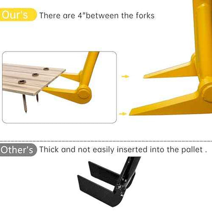 Upgrade ZOOKASEA Pallet Buster 45" with Handle, Heavy Duty Deck Board Removal Tool,Non-Slip Pry Bar Breaker for Flooring, Framing, Roofing and Construction