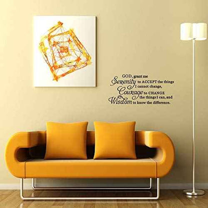 God Grant me The Courage to Change Things The Wisdom to Know The Difference Serenity Prayer Pure Vinyl Wall Decal Quote Art Lettering Sticker Saying Decor