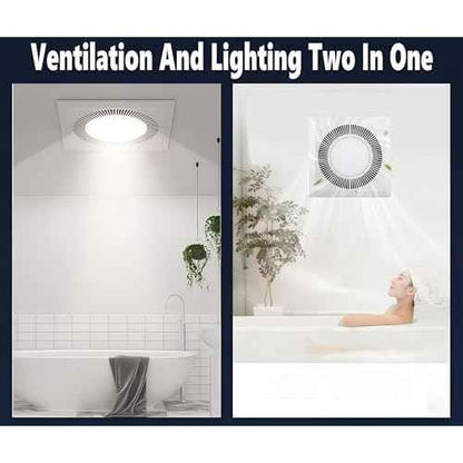 Bathroom Exhaust Fan With Light,DC Energy-Saving Bathroom Ventilation Fan, Ceiling Mount Ventilation Fan & Light 6500K Combo,Newly upgraded silent exhaust fan for the bathroom