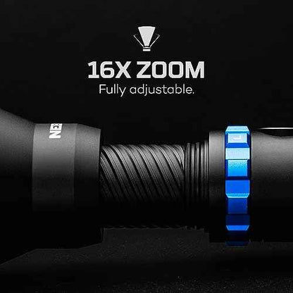 NEBO LUXTREME MZ60 Blueline Flashlight & Portable Charger | 1,000 Lumens, 5 Light Modes, 0.62 Mile Beam Distance, Rechargeable LED Flashlight, Waterproof & Durable, Includes USB-C Charging Cable