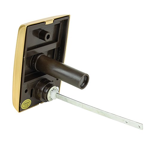 Newhouse Hardware MCHBV Wireless Mechanical Two-Note Chime and Door Button with Built-in Viewer, One Size, White/Brass