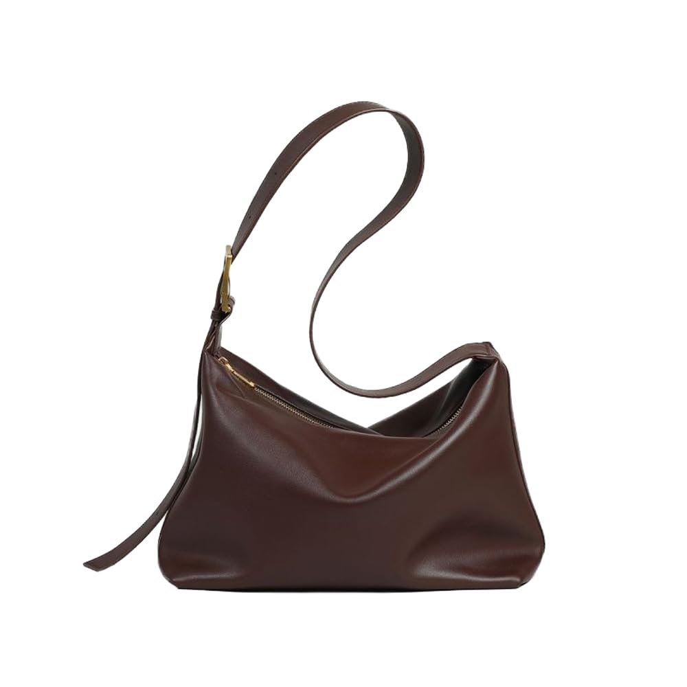 BOAWHNTR Sleek Leather Tote Bag for Women - Stylish & Durable, Large Capacity with Adjustable Straps, Perfect for Daily Use & Special Occasions - Elegant Design (Brown)