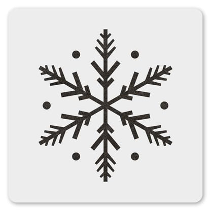 MAGJUCHE Snowflake Stencil 6 Inches, Reusable Large Stencil for Wall Painting DIY Crafts Decor