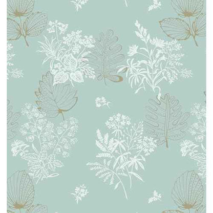 Peel and Stick Wallpaper Green Floral Contact Paper Modern Wall Paper Self-Adhesive Removable Waterproof for Bedroom Bathroom Papel Tapiz para Pared 16.14"x78.7"