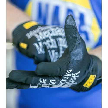 Mechanix Wear Original Women's Work Gloves - Durable Faux Leather - Breathable Multi-Purpose Women's Gloves - Machine Washable - Touchscreen Compatible - Small - Black