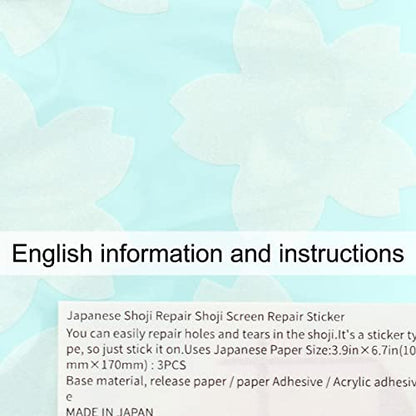 Japanese Shoji Repair Shoji Screen Repair Sticker Japanese Cherry Blossoms-Shape Japanese Style