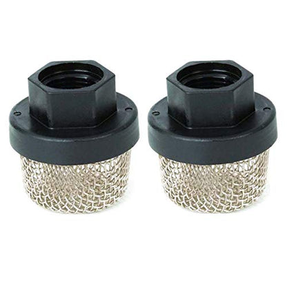 2pcs/Pack 7/8-Inch UNF Inlet Strainer Screen mesh 246385 for 390 Ultra 395 495 Airless Paint Spray Guns, fits for Wagner Spraytech Titan Paint Pumps